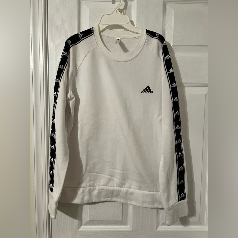 Adidas White Crewneck